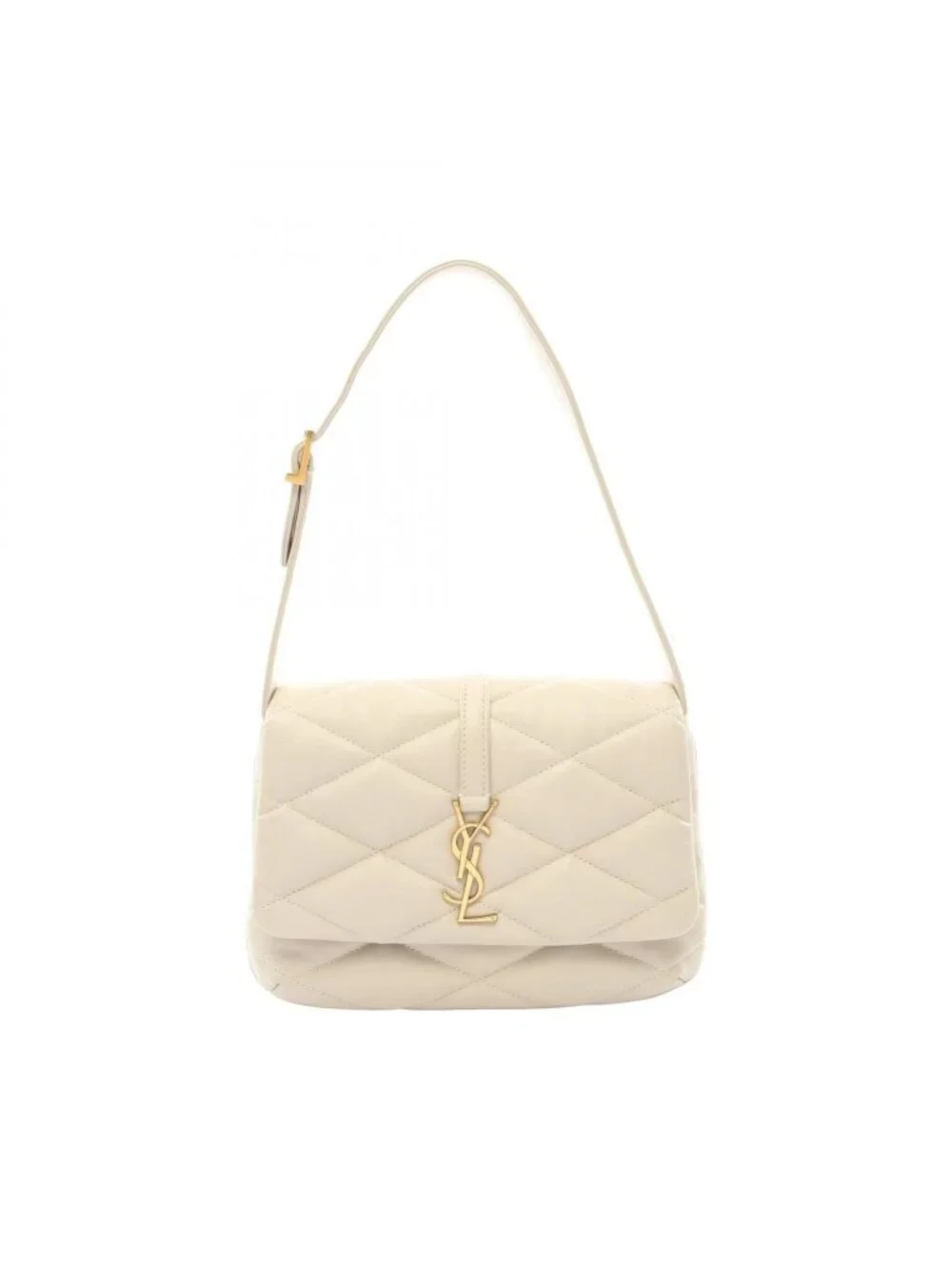 Saint Laurent Paris Shoulder Bag White Leather Le 57
